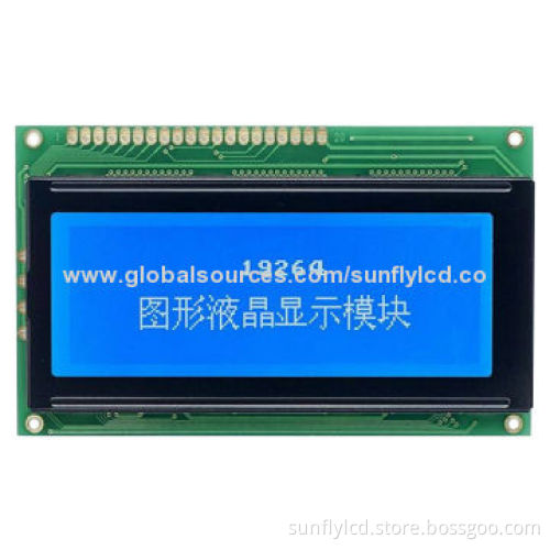 19264 graphics LCD module, blue mode, negative, transmissive
